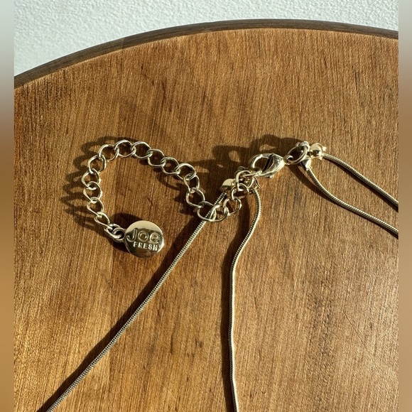 Joe Fresh Gold and Clear Gem Double  Necklace - Picture 3 of 4